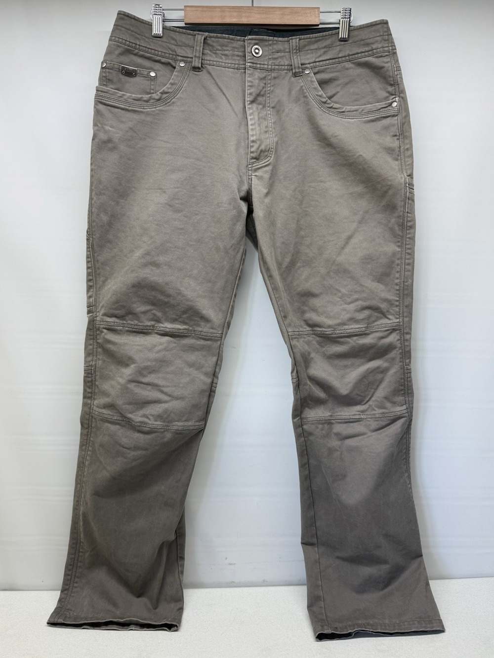 Kuhl Rebel Pants Men's 36x32 Gray Eurotwill Saddle Stitched Gorpcore Hiking Work